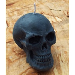 Skull Shaped Candle Grey